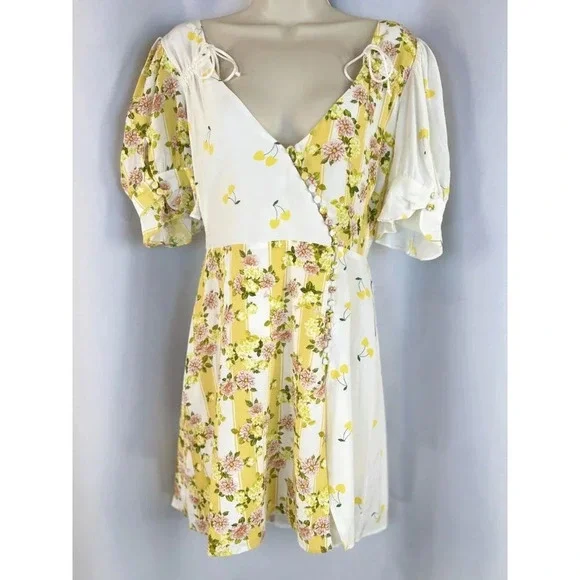 For Love & Lemons Savannah Wrap Mini Dress $228